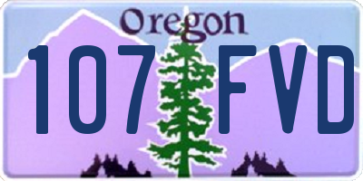 OR license plate 107FVD