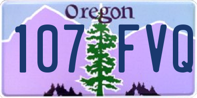 OR license plate 107FVQ