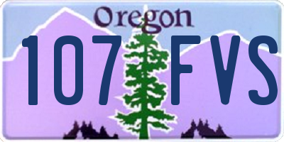 OR license plate 107FVS
