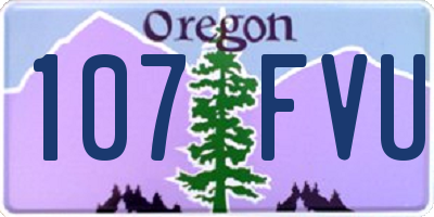 OR license plate 107FVU
