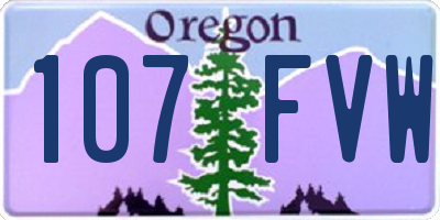 OR license plate 107FVW