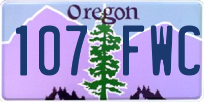 OR license plate 107FWC