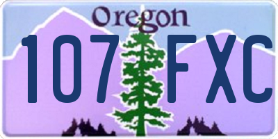 OR license plate 107FXC