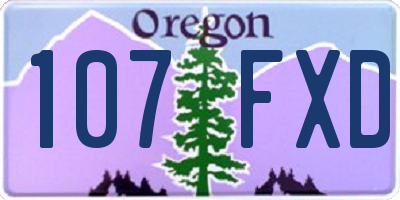 OR license plate 107FXD