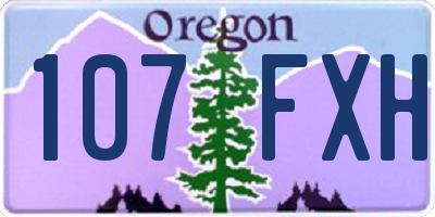 OR license plate 107FXH