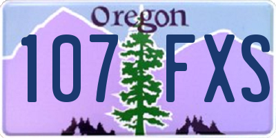 OR license plate 107FXS