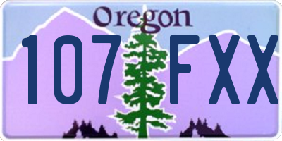 OR license plate 107FXX