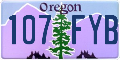 OR license plate 107FYB