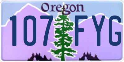 OR license plate 107FYG
