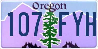 OR license plate 107FYH