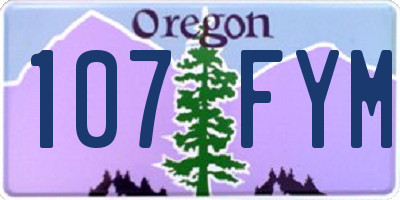 OR license plate 107FYM