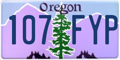OR license plate 107FYP