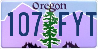 OR license plate 107FYT