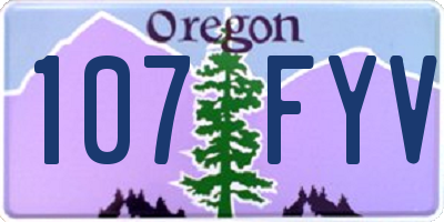 OR license plate 107FYV