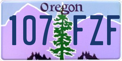 OR license plate 107FZF