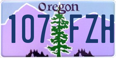OR license plate 107FZH