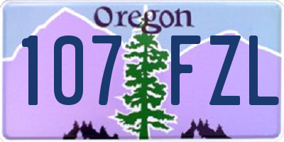 OR license plate 107FZL