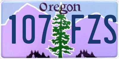 OR license plate 107FZS