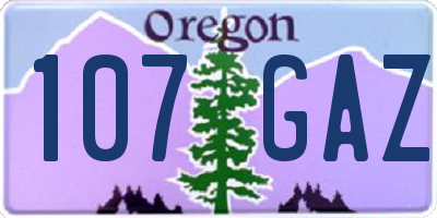 OR license plate 107GAZ