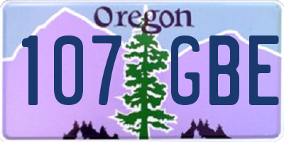 OR license plate 107GBE