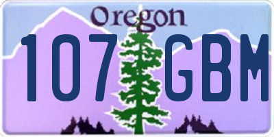 OR license plate 107GBM