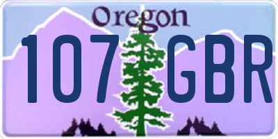 OR license plate 107GBR