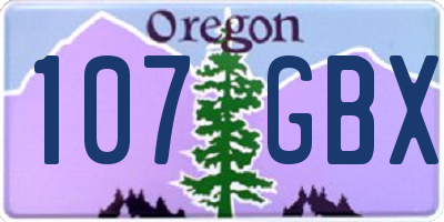 OR license plate 107GBX