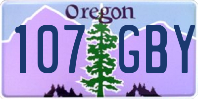 OR license plate 107GBY