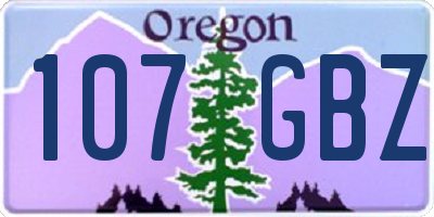 OR license plate 107GBZ