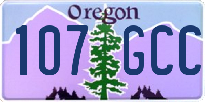 OR license plate 107GCC