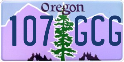 OR license plate 107GCG