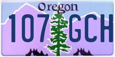 OR license plate 107GCH