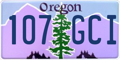 OR license plate 107GCI