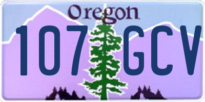 OR license plate 107GCV