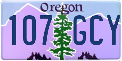 OR license plate 107GCY