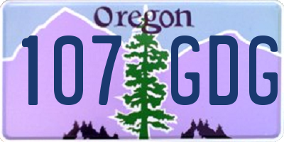 OR license plate 107GDG