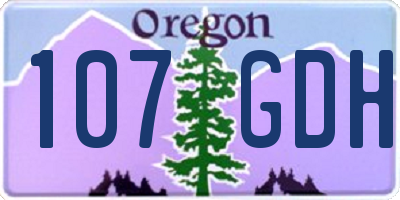 OR license plate 107GDH
