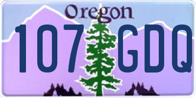 OR license plate 107GDQ