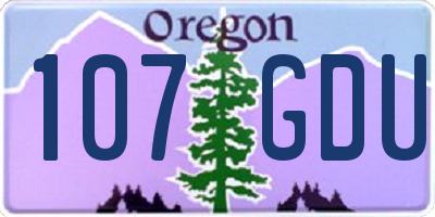 OR license plate 107GDU