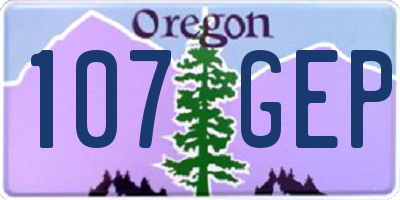 OR license plate 107GEP