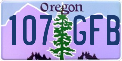 OR license plate 107GFB