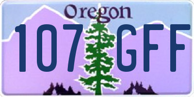 OR license plate 107GFF