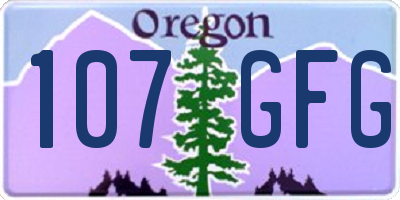 OR license plate 107GFG