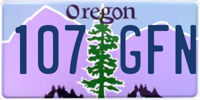 OR license plate 107GFN