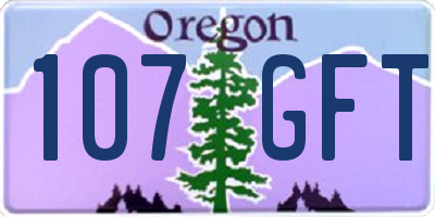 OR license plate 107GFT