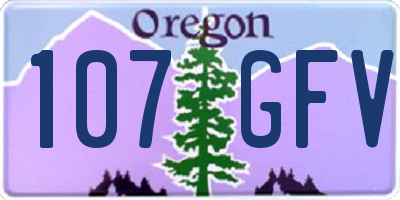 OR license plate 107GFV