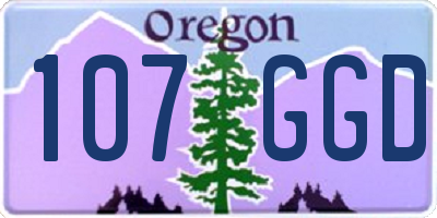 OR license plate 107GGD