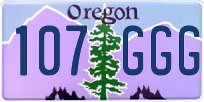 OR license plate 107GGG