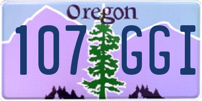 OR license plate 107GGI