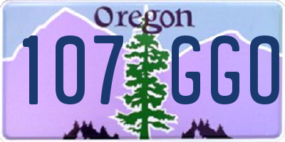 OR license plate 107GGO